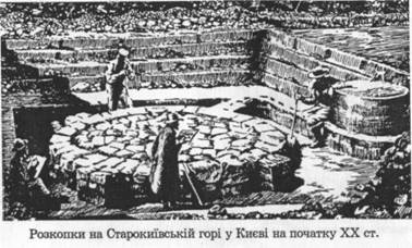 Розкопки на Старокиївській горі. ХХст.